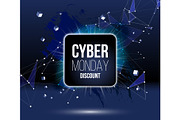 Cyber monday sale discount poster or