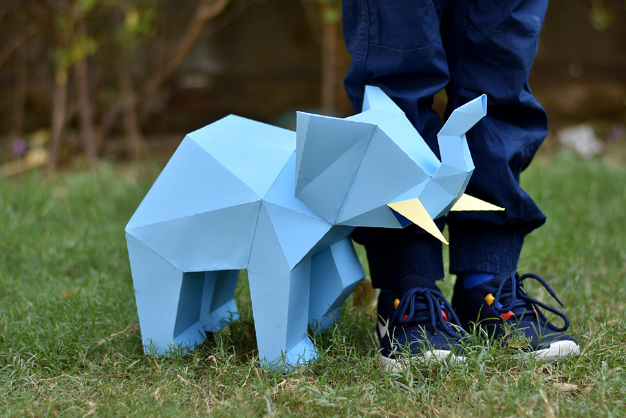 DIY Elephant - 3d papercraft in Templates - product preview 8