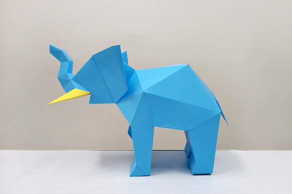 DIY Elephant - 3d papercraft in Templates - product preview 1