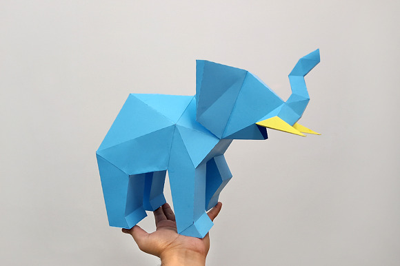 DIY Elephant - 3d papercraft in Templates - product preview 2