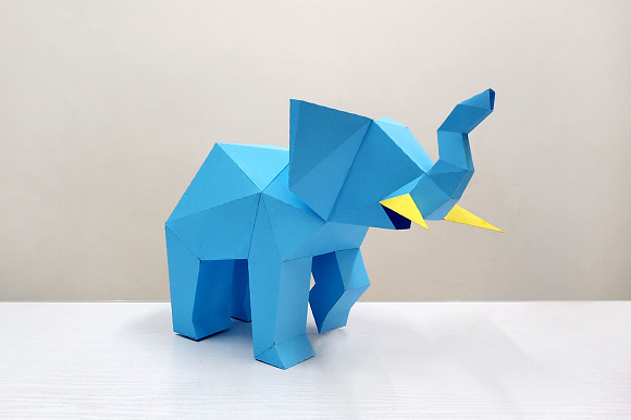 DIY Elephant - 3d papercraft in Templates - product preview 6