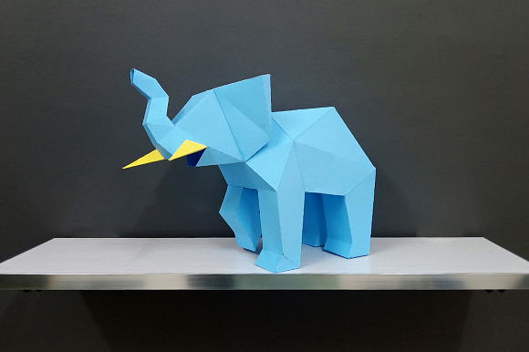 DIY Elephant - 3d papercraft in Templates - product preview 7