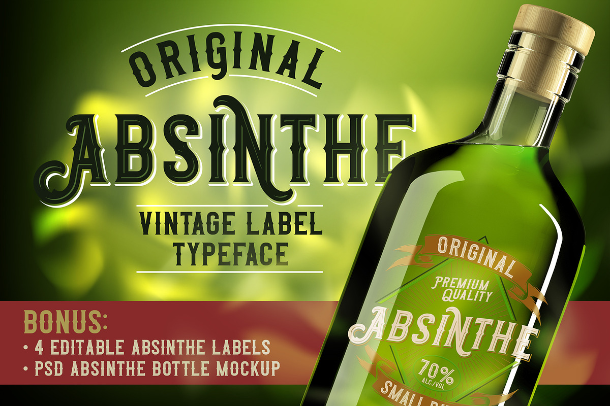 Original Absinthe Layered Font in Blackletter Fonts - product preview 8