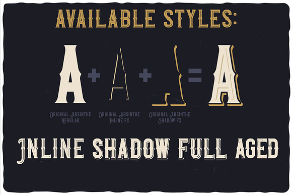 Original Absinthe Layered Font in Blackletter Fonts - product preview 3