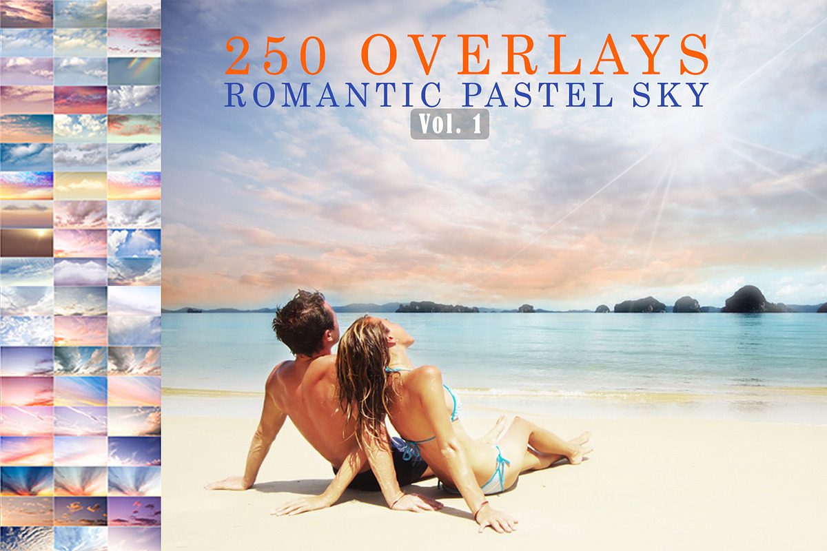 Romantic pastel sky overlays, skies in Objects - product preview 8