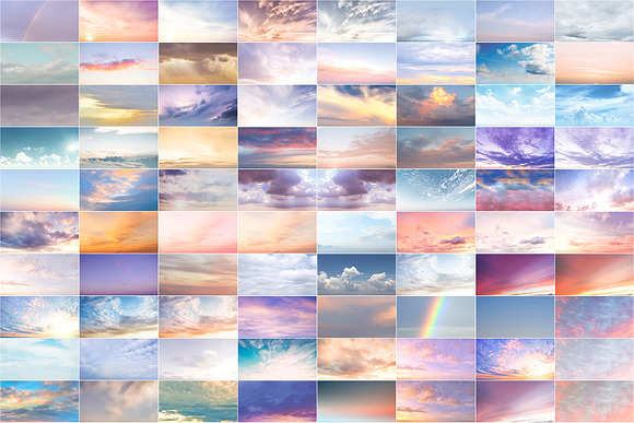Romantic pastel sky overlays, skies in Objects - product preview 4