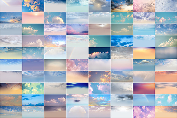 Romantic pastel sky overlays, skies in Objects - product preview 5
