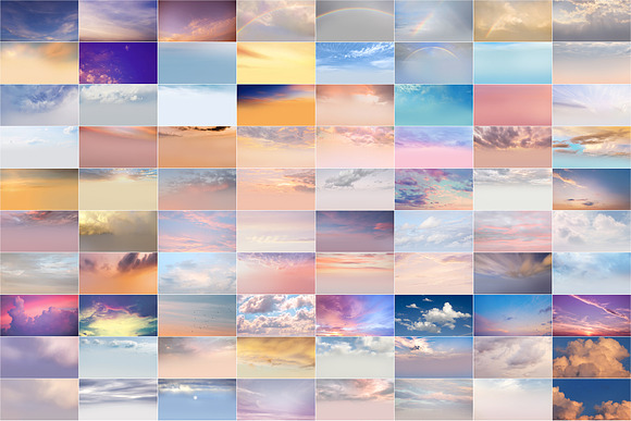 Romantic pastel sky overlays, skies in Objects - product preview 6