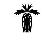 California fan palm glyph icon