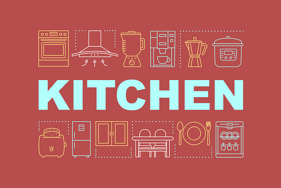 Kitchen word concepts banner
