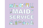 Maid service word concepts banner