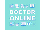 Doctor online word concepts banner