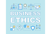 Business ethics word concepts banner