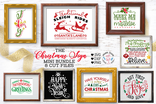 Christmas Home Signs Cut Files