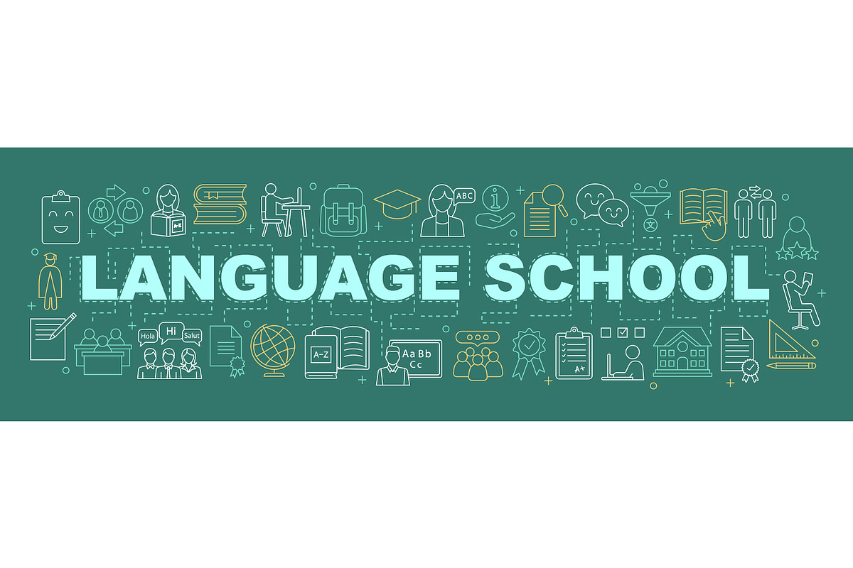 Language school word concepts banner in Icons - product preview 8