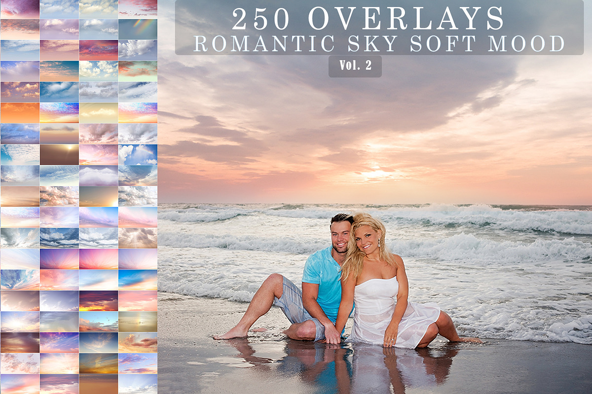 Romantic pastel sky overlays, skies in Objects - product preview 8