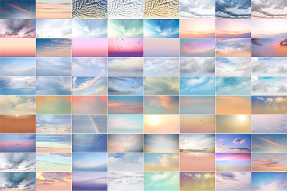 Romantic pastel sky overlays, skies in Objects - product preview 1