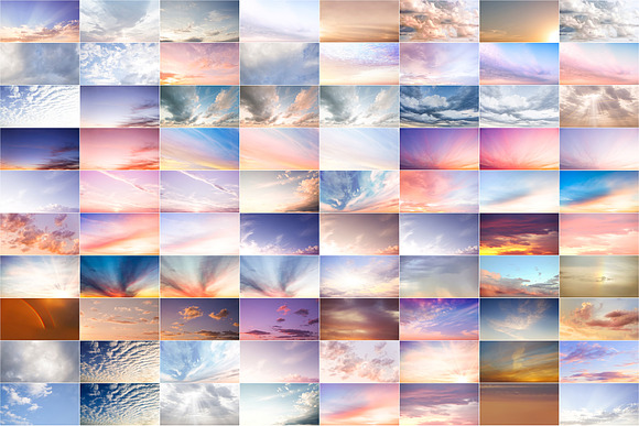 Romantic pastel sky overlays, skies in Objects - product preview 3