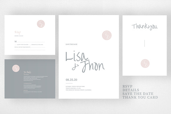 Wedding Invitation Suite - Lisa in Wedding Templates - product preview 2