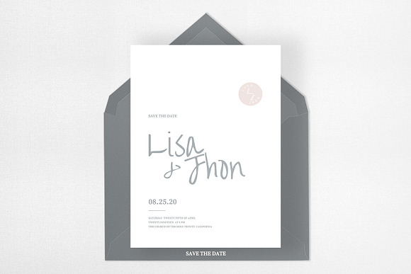 Wedding Invitation Suite - Lisa in Wedding Templates - product preview 3