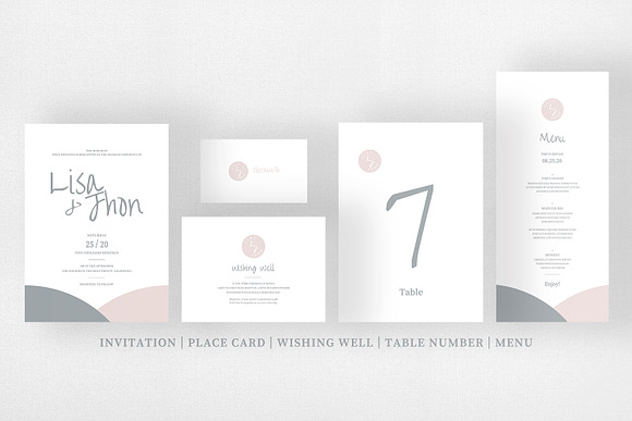 Wedding Invitation Suite - Lisa in Wedding Templates - product preview 4