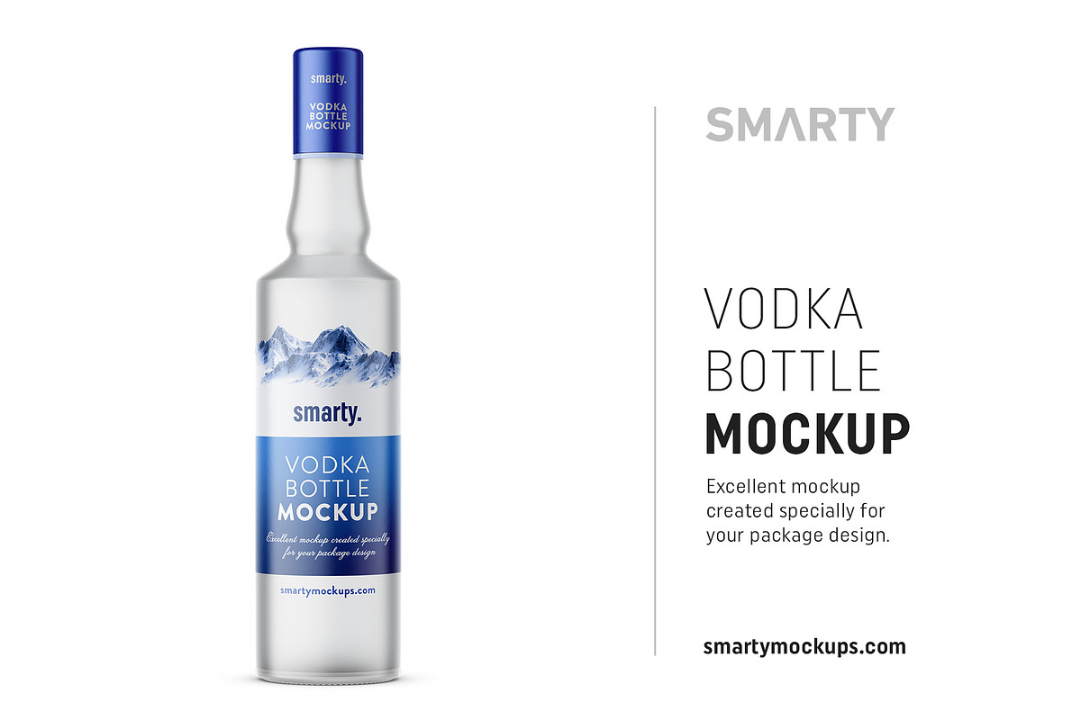 Frosted vodka bottle mockup in Product Mockups - product preview 8