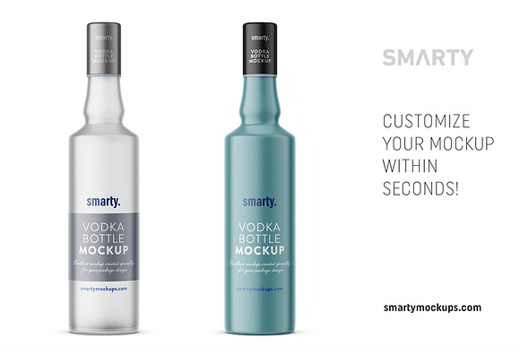 Frosted vodka bottle mockup in Product Mockups - product preview 2