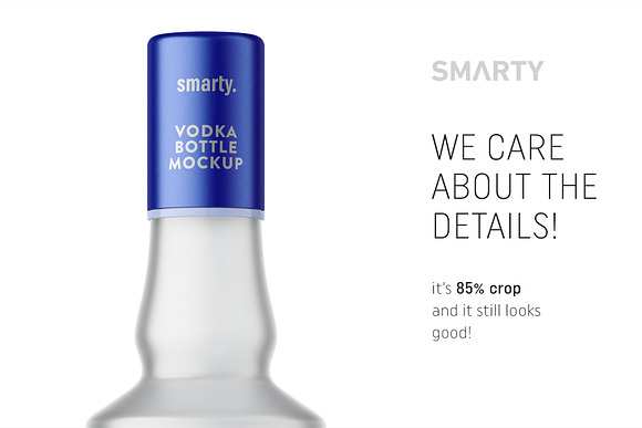 Frosted vodka bottle mockup in Product Mockups - product preview 3