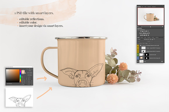 Enamel mug mockup in Product Mockups - product preview 2