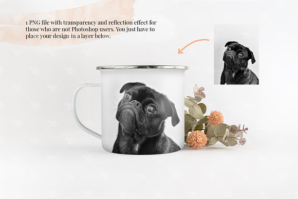 Enamel mug mockup in Product Mockups - product preview 3