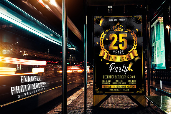 Anniversary Celebration Flyer PSD in Flyer Templates - product preview 2