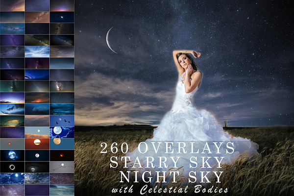 Night & Starry Sky Photoshop Overlay