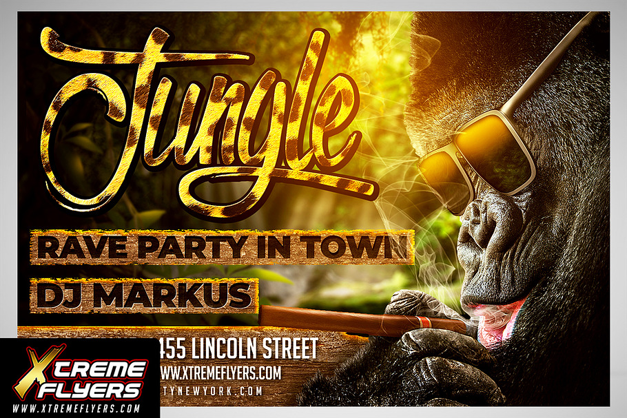 Jungle Party Flyer Template in Flyer Templates - product preview 8
