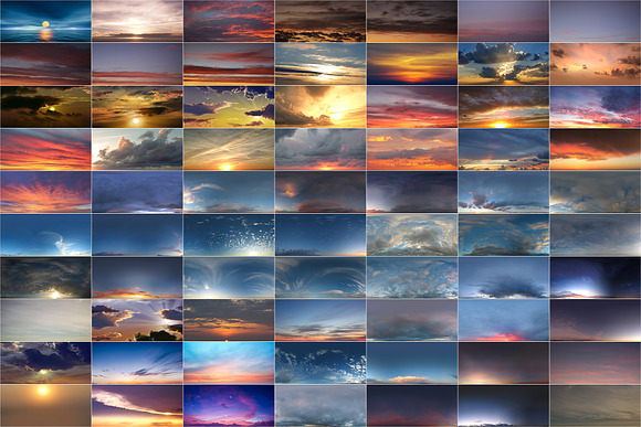 300 Sunset & sunrise sky overlays in Objects - product preview 5