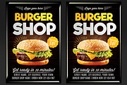 Burger Shop Promotion Flyer PSD