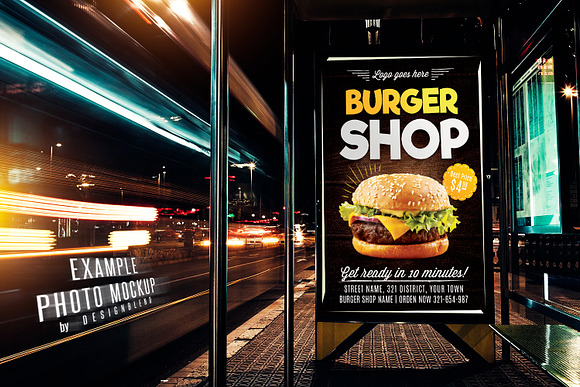 Burger Shop Promotion Flyer PSD in Flyer Templates - product preview 2