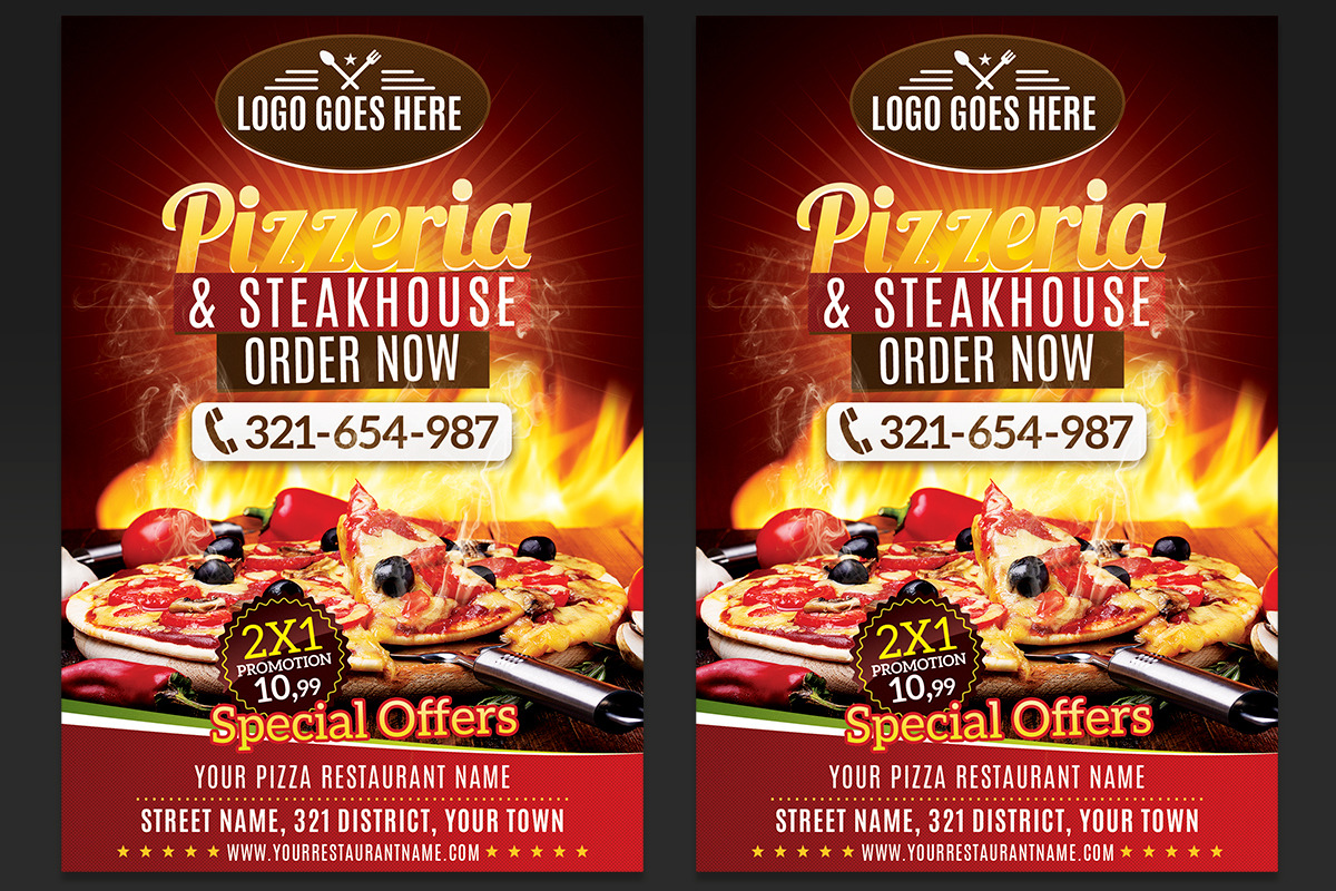Pizza Delivery Flyer Template PSD in Flyer Templates - product preview 8