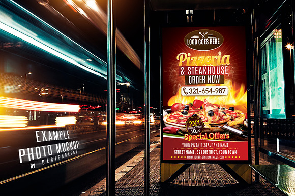 Pizza Delivery Flyer Template PSD in Flyer Templates - product preview 2