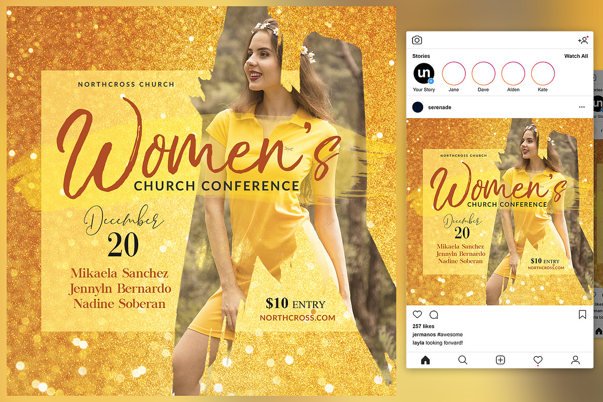 Women's Church Confefrence in Flyer Templates - product preview 8