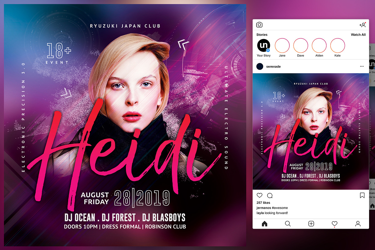 Girl Party Flyer in Flyer Templates - product preview 8
