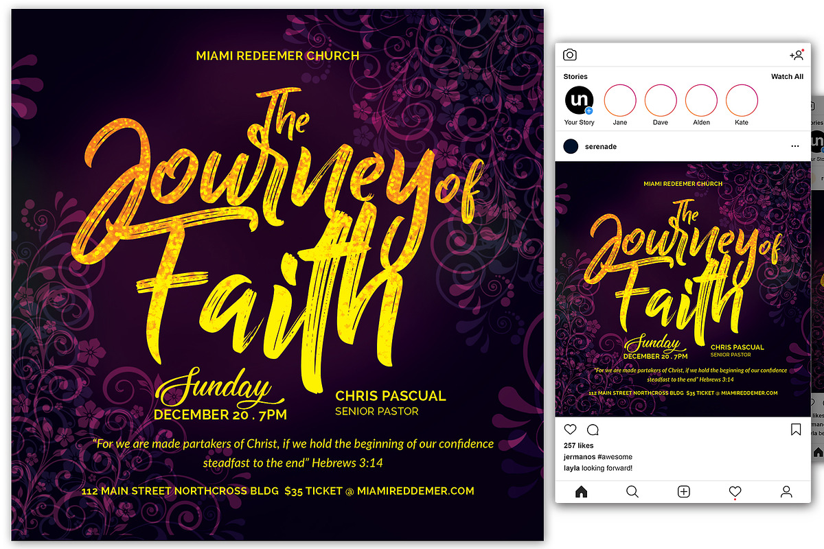 The Journey of Faith Church Flyer in Flyer Templates - product preview 8