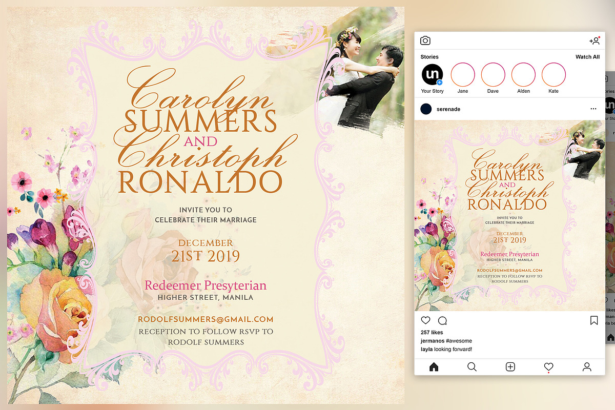 Wedding Invitation in Stationery Templates - product preview 8