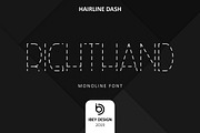 RightHand Hairline Dash Font