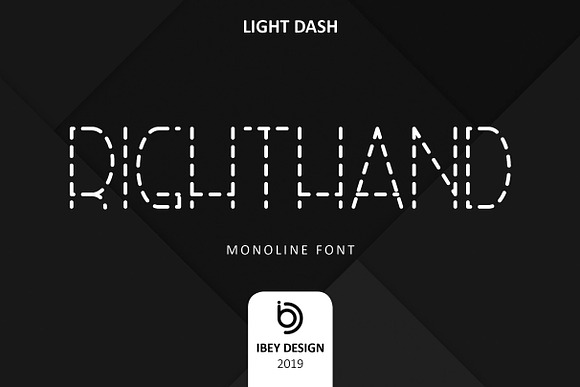 RightHand Light Dash - Monoline Font in Display Fonts - product preview 3