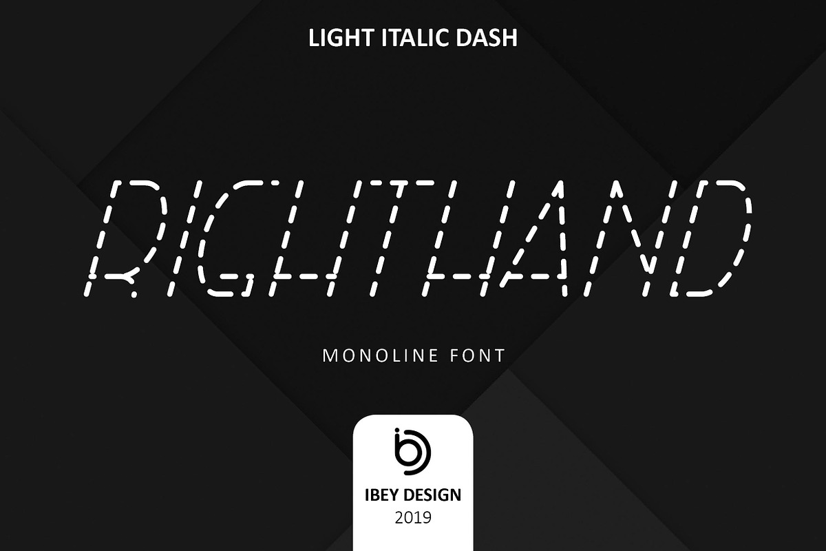 RightHand Light Italic Dash Font in Display Fonts - product preview 8