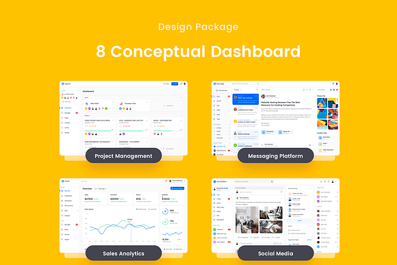 Square Dashboard UI Kit (NEW UPDATE) in UI Kits and Libraries - product preview 4