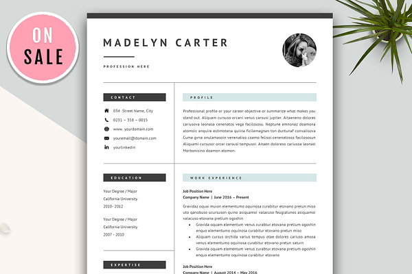 Creative Resume CV Template for Word