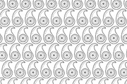 Black and white paisley line pattern