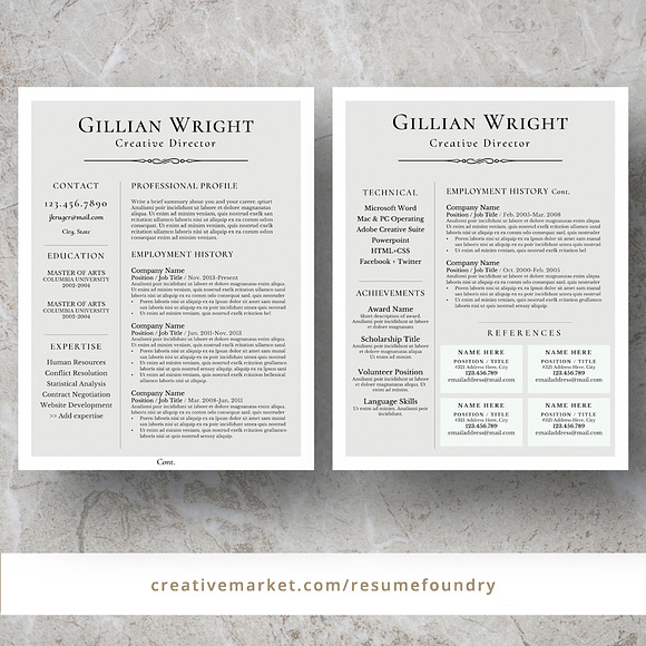 Resume Template + Cover Letter in Letter Templates - product preview 1