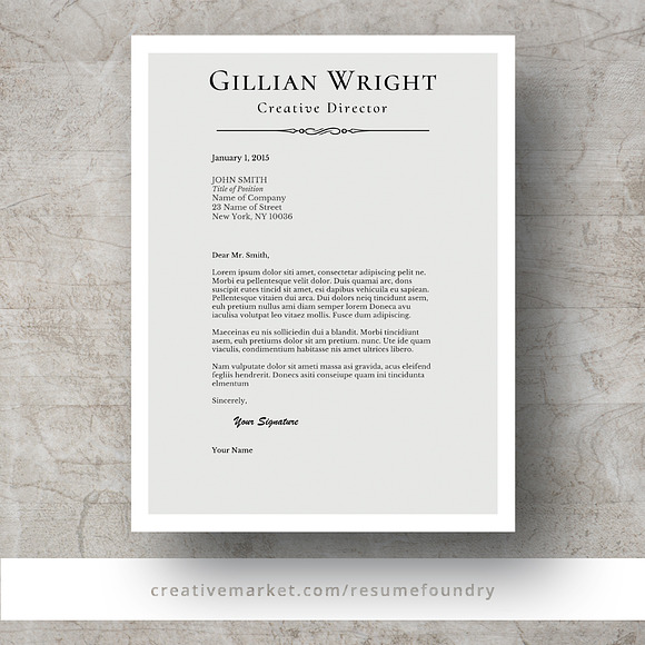 Resume Template + Cover Letter in Letter Templates - product preview 2